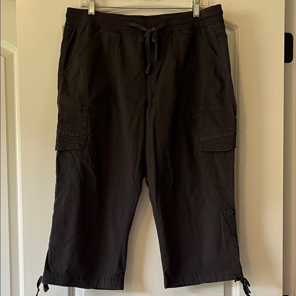 Supplies dark charcoal cargo capris